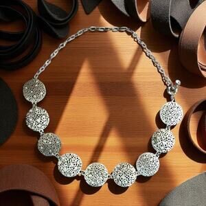 Beautiful Women's 39.5 Inch Metal Belt With Circles Glass Embellishments Chain